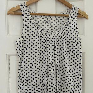 Loft Polka Dot Sleeveless Shirt